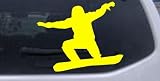 Best Buy Car Sport-Snowboarding Sports Car Window Wall Laptop Decal Sticker -- Yellow 6in X 4.9in  Free Shipping