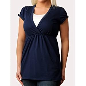 Motherhood Maternity: Short Sleeve Pull Over Double Opening Nursing Top