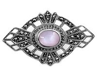 Sterling Silver Brooch - Pink Mother of Pearl