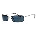 SA106 Mens Narrow Rectangular Rimless Light Snug Sunglasses