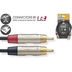 Stagg 3ft Twin RCA Male to RCA Female Deluixe Cable