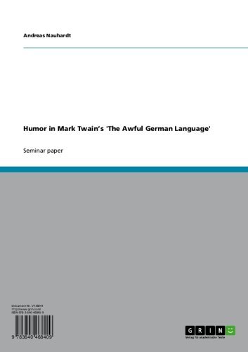 Humor in Mark Twain's 'The Awful German Language'