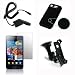 Starter Pack para Samsung Galaxy S2/SII – cargador de coche, protectores de pantalla x3, soporte para coche y funda de silicona negro + ENVIO GRATIS