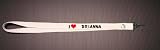Lanyard Neck Strap with I Love Brianna (first name/surname/nickname)