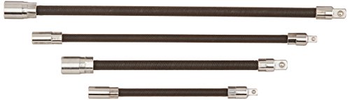 Anytime Tools 203032 Flexible Socket Extension Flex Bar Ratchet Auto/Mechanic Tools, 1/4-Inch Drive and 3/8-Inch Drive, 4-Piece