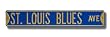 ST. LOUIS BLUES "ST. LOUIS BLUES AVE" Authentic METAL STREET SIGN (6" X 36")