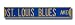 ST. LOUIS BLUES "ST. LOUIS BLUES AVE" Authentic METAL STREET SIGN (6" X 36")
