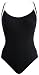 Reebok Women's Vertical Rays One Piece,Black/Pink,10