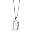 Stainless Steel and Diamond Razor Blade Necklace