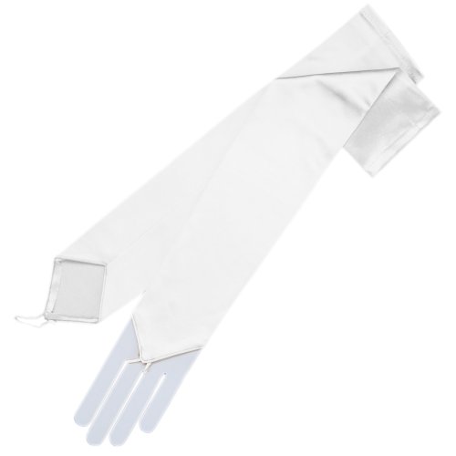 ZaZa Bridal Stretch Satin Fingerless Gloves Opera Length 16BL