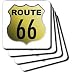 Retro Famous Route 66 - Set Of 8 Coasters - Soft