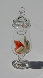 Dollhouse Miniature Glass Jar with Cookies