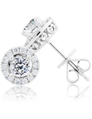Pristine Heart Diamond Earrings in 18kt White Gold 1.59cts