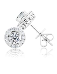 Pristine Heart Diamond Earrings in 18kt White Gold 1.12cts