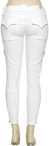 DYLAN GEORGE Mary Pedal Pusher Skinny Cropped Jeans,WHT,26