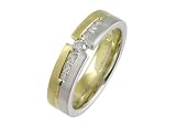 Ladies Wedding Ring 9 Carat Yellow And White Gold Diamond Set 14 Carat Total Diamond Weight 5mm Band Width