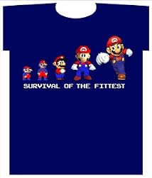 Super Nintendo Mario Tshirt: Survival of the Fittest