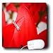 Yves Creations Wedding - Engagement Ring on Bright Red Floral - Mouse Pads