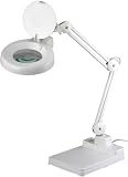 Magnifier Desk Lamp - 5 Diopter - 2 in 1 - Spring-Arm
