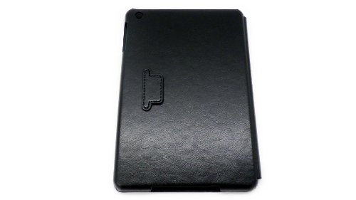 iPad mini ケース　カバー カーフ柄　PU素材　ブラック