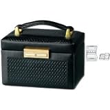 Black Paris Weave Travel Jewelry Box (Black) (7H x 5W x 5D)