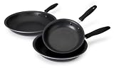 Gibson 3 Piece Aluminum Teflon Pan Set, Black