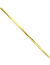 2.0 mm Solid 14K Yellow Gold High Polish Classic Franco Link Chain Necklace 16" - 30" Available