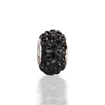 Bling Jewelry Sterling Silver Black Crystal Bead Pandora Chamilia Beads Compatible