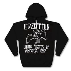 Led Zeppelin 1977 American Tour Black Mens Hoodie Sweatshirt