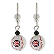 Chicago Cubs Baseball Dangle Earrings by Aminco