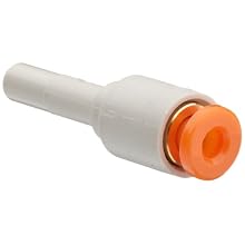 SMC KQ2 Series Polybutylene Terephthalate Push-to-Connect Tube Fitting, Plug-in Reducer, Tube OD, White (Removed)