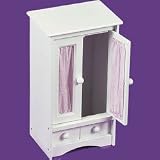Doll Armoire with Three Hangers
