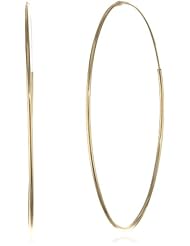 Argento Vivo 18K Gold Plated Sterling Silver Endless Hoop Earrings