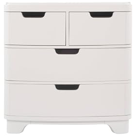 Bloom Luxo Dresser - White Frame with White Drawers