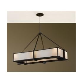 Murray Feiss Stelle F2400 6ORB Linear (22H x 17W) Pool Table 6-LT 360w Pendant in Bronze