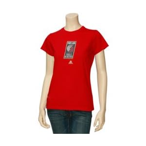 Buy adidas Portland Trail Blazers Red Ladies Sugar T-shirt