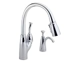 Delta 989-SD-DST Allora Single Handle Kitchen Faucet With Pull Down Spray, Soap Dispenser, and Diamond Seal Valve, Chrome