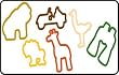Safari Animals Original Zany Bandz Rubber Band Bracelets - 24 Bands