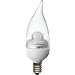GE Lighting 76456 Energy Smart LED Bent Tip Light Bulb, Clear, Candelabra Base, 2-Watt