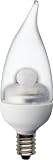 GE 76456 Energy Smart LED Bent Tip Light Bulb, Clear, Candelabra Base, 2-Watt
