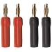 Acoustic Research AP307 Speaker Banana Ends, set screw type, 2 pr./pkg Red/Black