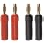 Acoustic Research AP307 Speaker Banana Ends, set screw type, 2 pr./pkg Red/Black