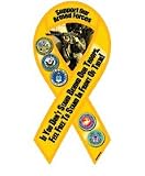 Support Our Armed Forced "If You Don't Stand Behind Our Troops, Feel Free to Stand in Front of Them!" 8 " Ribbon Car Magnet