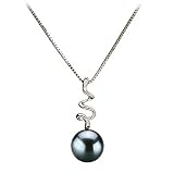 Greta Black 6-7mm AA Japanese Akoya 14 Karat Gold Pearl Pendant