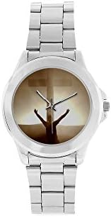 Special Design Renaissance Collection, Christian Religious Gift Prayer, Praying Hands Custom Unisex Stainless Steel Watch, 100% Stainless Steel, Metal Silver