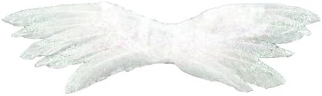Premier Porcelain Feather Angel Wing, 7.50 by 2-Inch, White with Mica