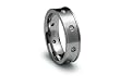 Stainless Steel Ring with CZ Satin High Polish 7mm Stainless Steel Ring with CZ Satin High Polish 7mm