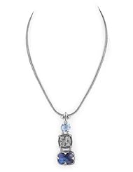 Lori Bonn® Sterling Silver "Mojo" Labradorite and Blue Topaz Triple Drop Pendant Necklace