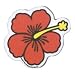 Red Hibiscus Flower - Antenna Topper
