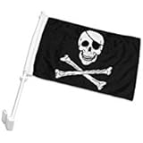 Double-Sided Pirate Car Flag